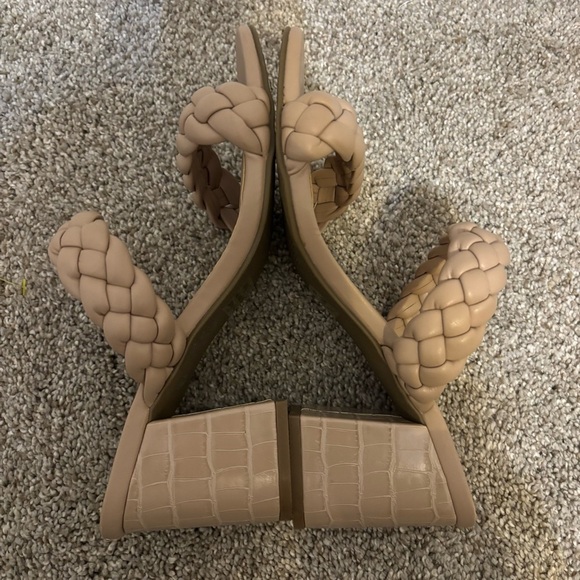 Dolce Vita Women's Braided Square Open Toe Block Heel Tessa Heels Tan Size 7.5 - Picture 5 of 7